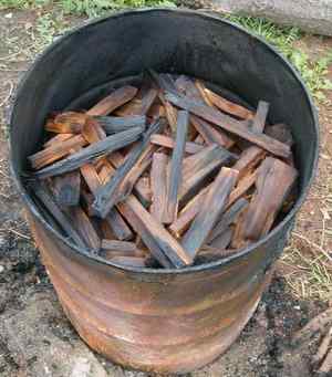 charred log
