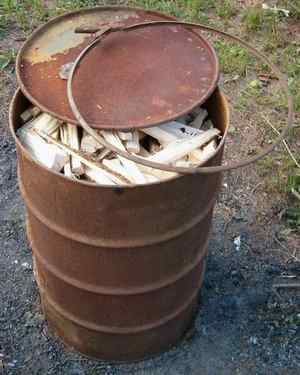 logs in the barrel