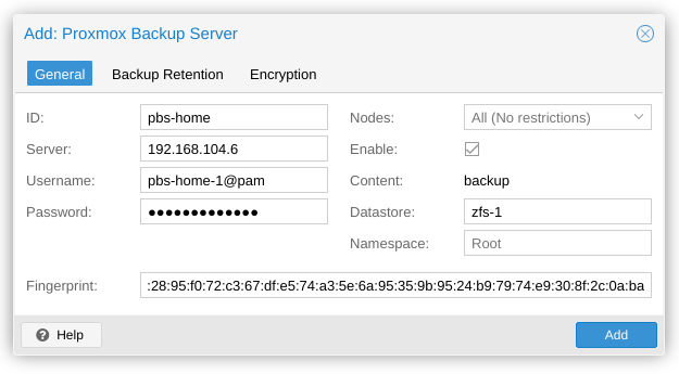 add proxmox backup server