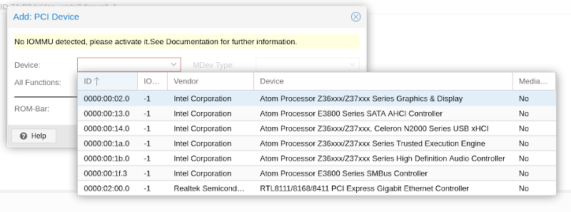 proxmox iommu path trought